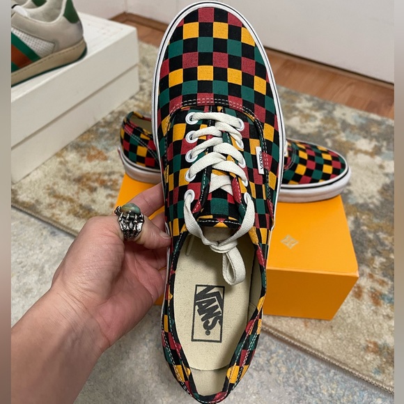 EUC Men’s Sz 12 (Euro Sz 46) Vans Old Skool Check Lace-up Sneakers Multicolored - Picture 14 of 16